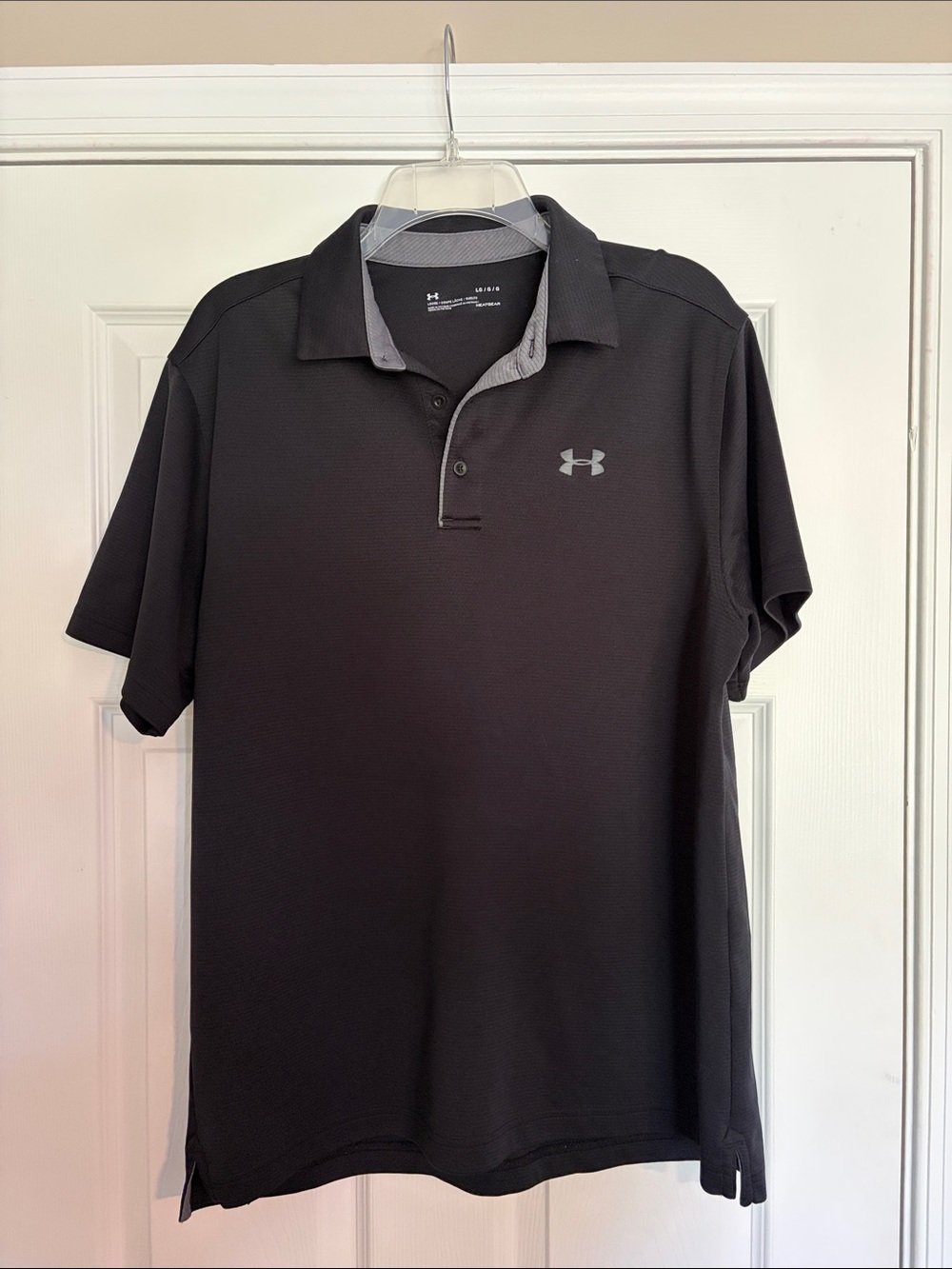 Under Armour Men’s Black Polo with Gray Trim